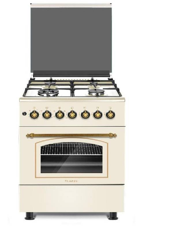 LAREL CUC.L90GR Cucina 90X60 - 5 Fuochi Coperchio Vetro, Forno Gas